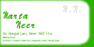 marta neer business card